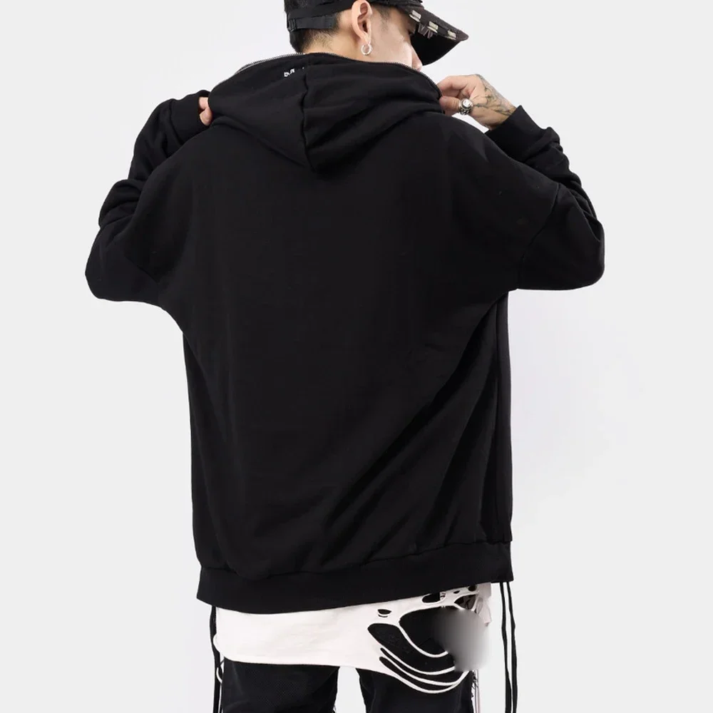 High-Street-Hoodie-Men-Retro-Zip-Long-Sleeve-Loose-Black-White-Coats-Harajuku-Casual-Gothic-Hooded-Sweatshirt-Y2K-Streetwear