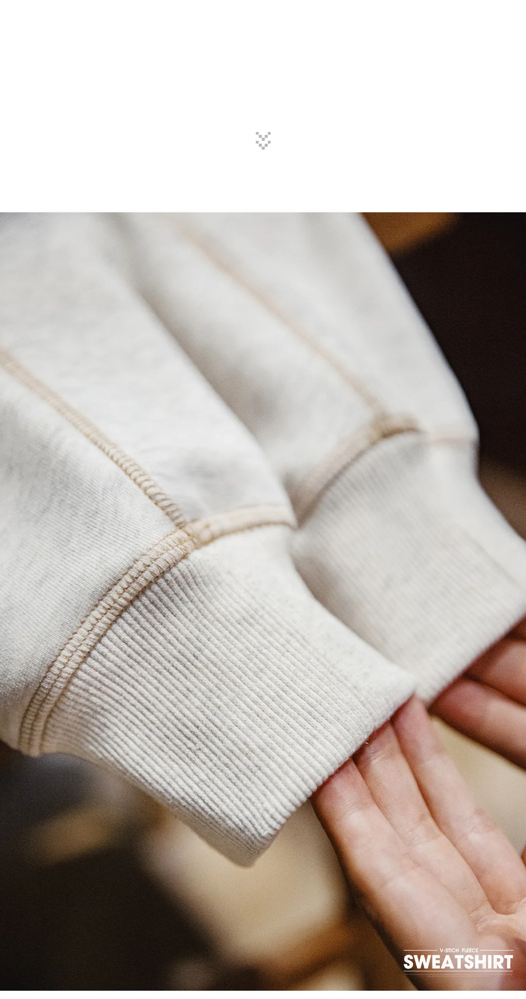 Maden Vintage Heavyweight Round Neck Fleece-lined Hoodie Casual Sporty Thickened Warm Top for Men's Fall and Winter Sweatshirt
