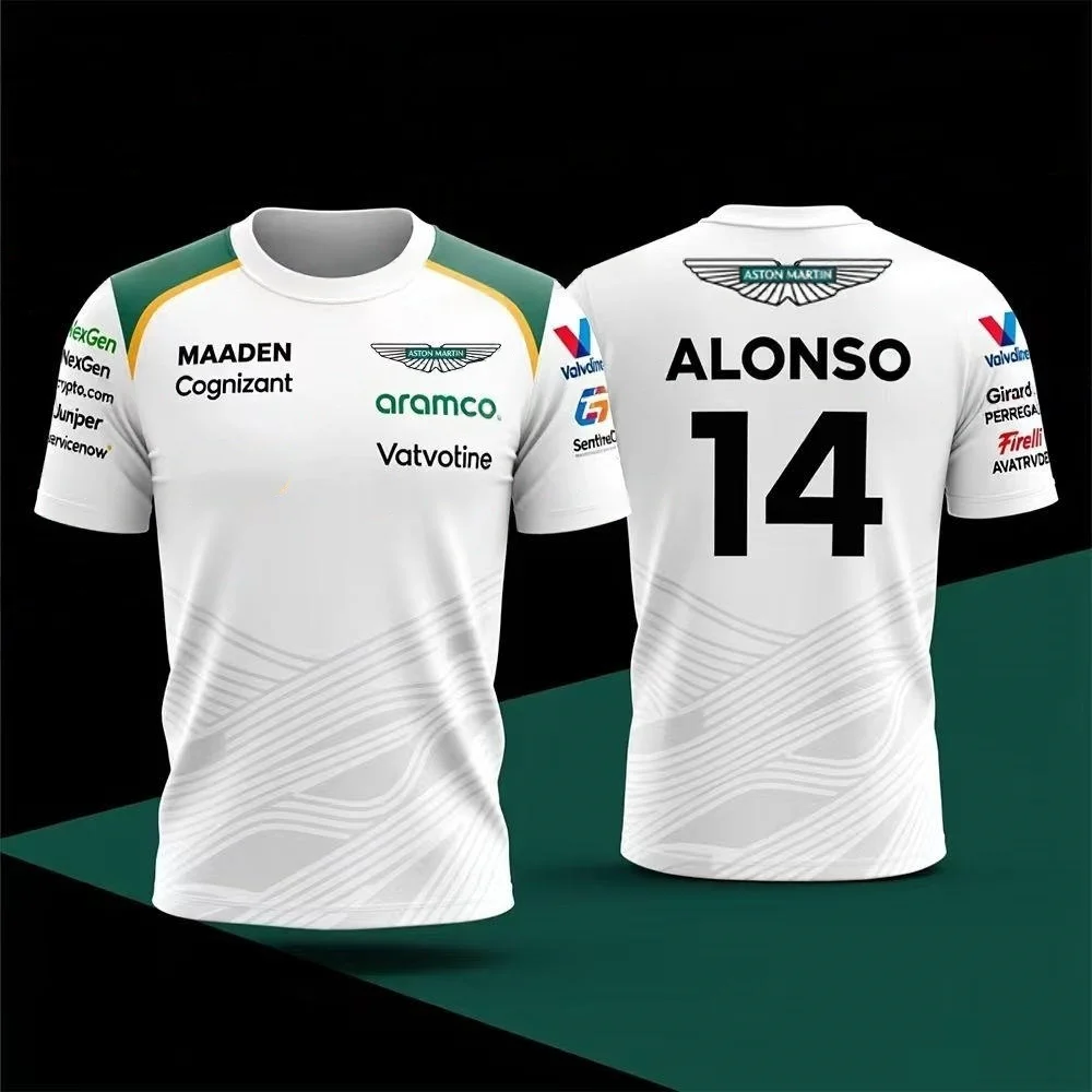 Short Sleeved T-shirt Aston Martin Racing Suit Quick Drying Breathable Motorcycle Fashion Personality Street Trend T-shirt