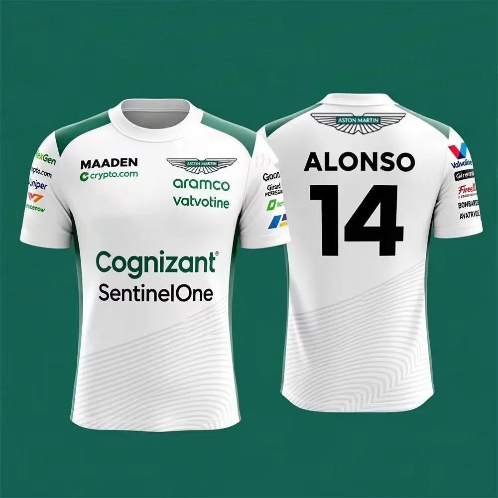 Short Sleeved T-shirt Aston Martin Racing Suit Quick Drying Breathable Motorcycle Fashion Personality Street Trend T-shirt
