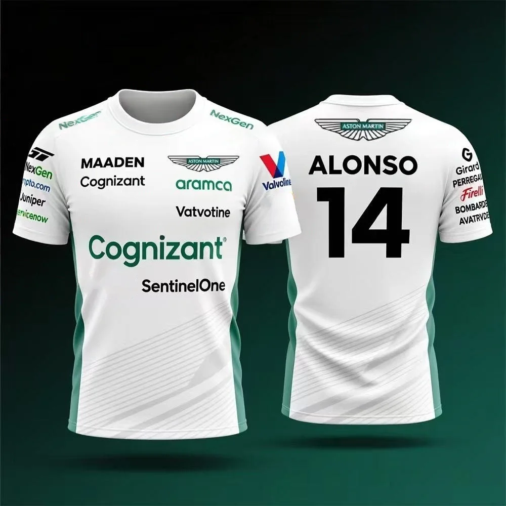 Short Sleeved T-shirt Aston Martin Racing Suit Quick Drying Breathable Motorcycle Fashion Personality Street Trend T-shirt