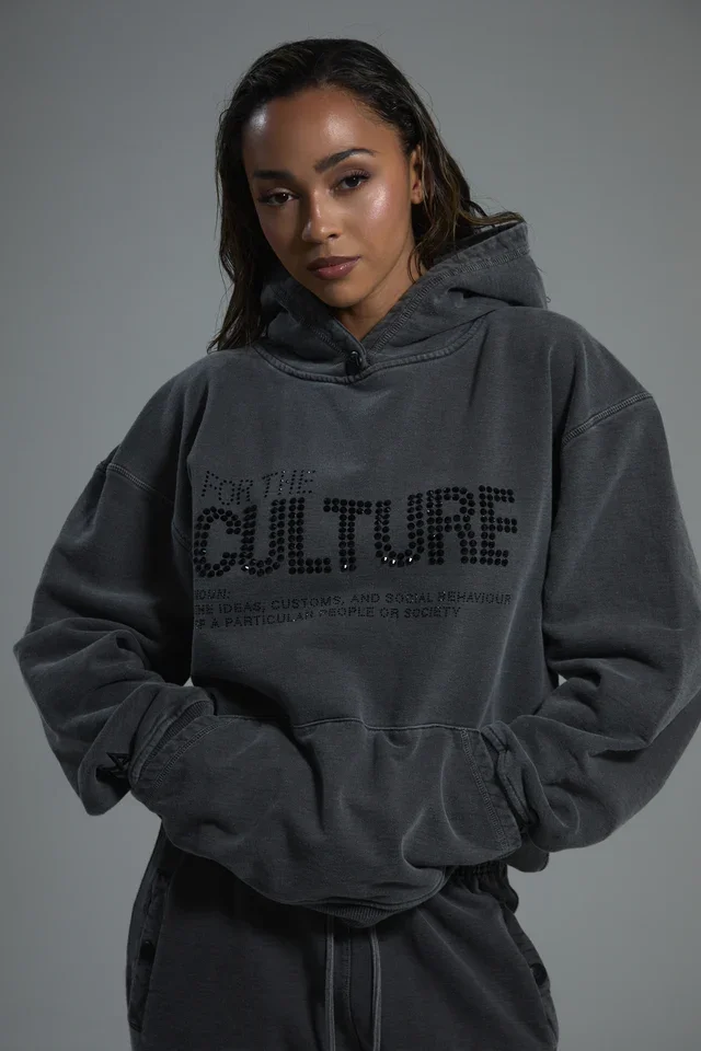 Y2K Rhinestone Letters Mens Hoodies Streetwear Hot Trend Couple Pullover Hooded Sweatshirt Casual Loose Fit 3 Colors Minimalist