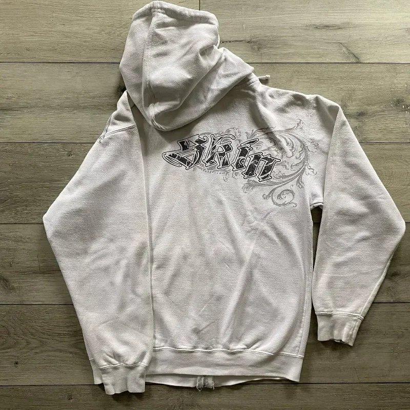 Trendy brand hooded men's and women's letter printed hoodies American high street retro street loose thickened sweatshirt tops