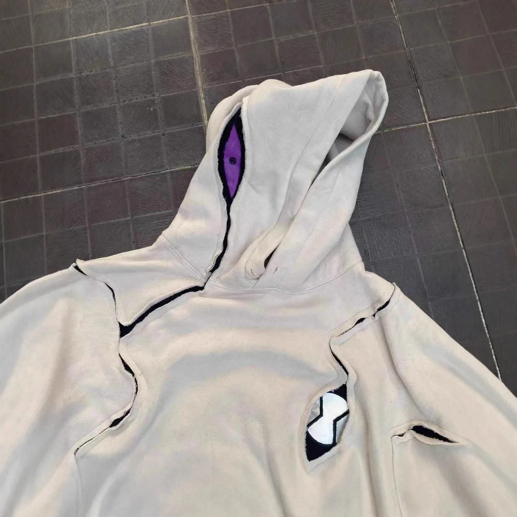 Hoodie Casual Oversized Patchwork Sweater Street Trend Autumn Men's Comfortable Soft Fabric Personalized Top