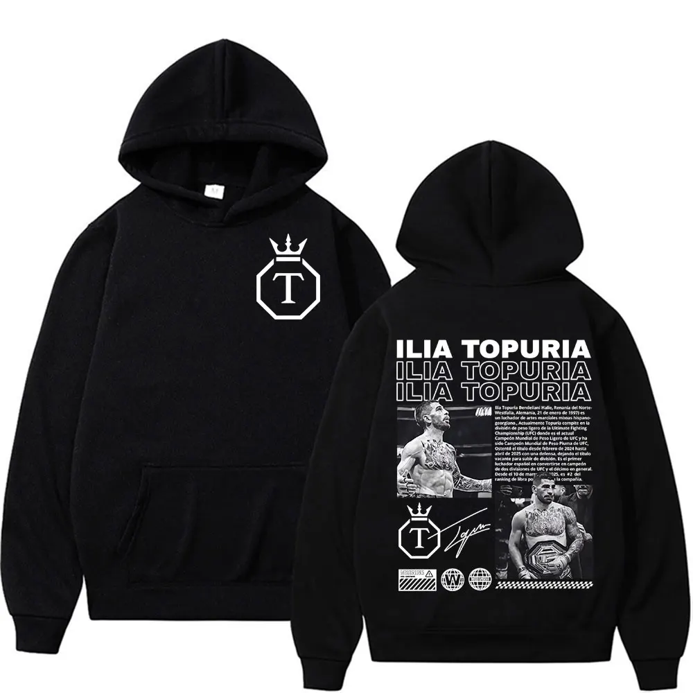 Limited El Matador Ilia Topuria Merch Hoodies Men Women Cotton Casual High Quality Sweatshirts Retro Fashion Oversized Pullovers