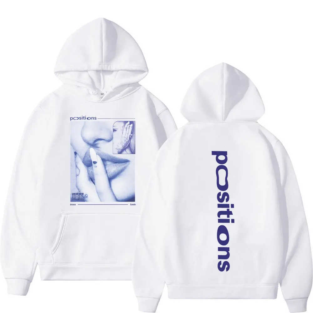Ariana Grande Positions Album Retro Graphichoodie Men Women Aesthetic Trendy Pullover Long-sleeved Oversized Casual Sweatshirt