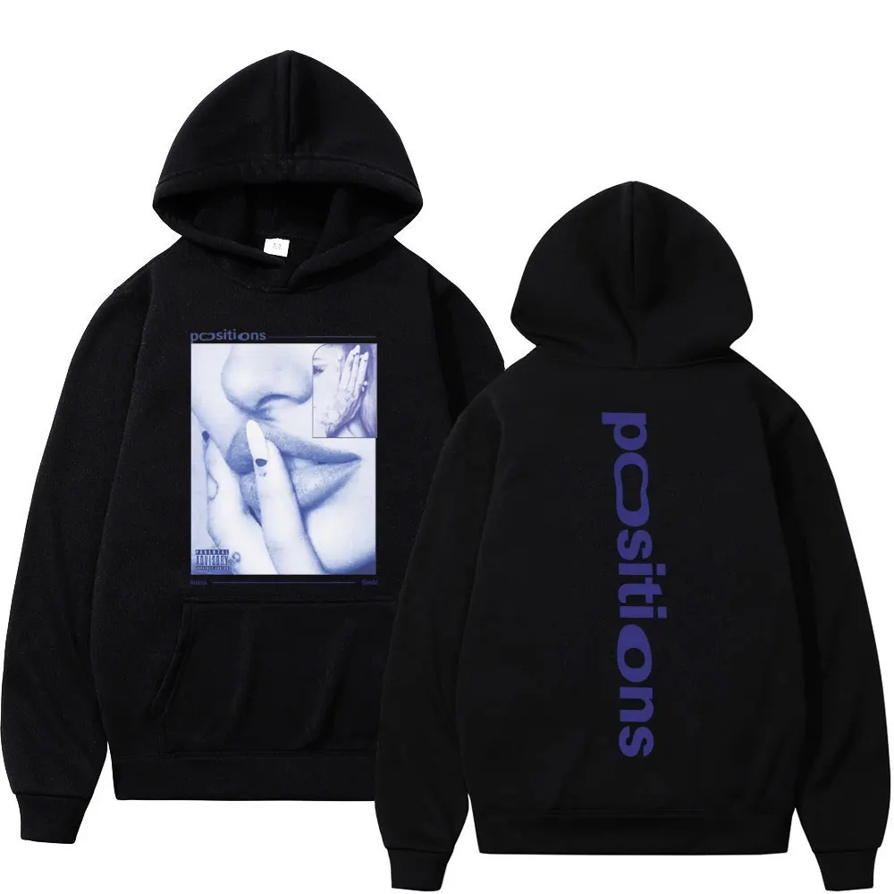 Ariana Grande Positions Album Retro Graphichoodie Men Women Aesthetic Trendy Pullover Long-sleeved Oversized Casual Sweatshirt