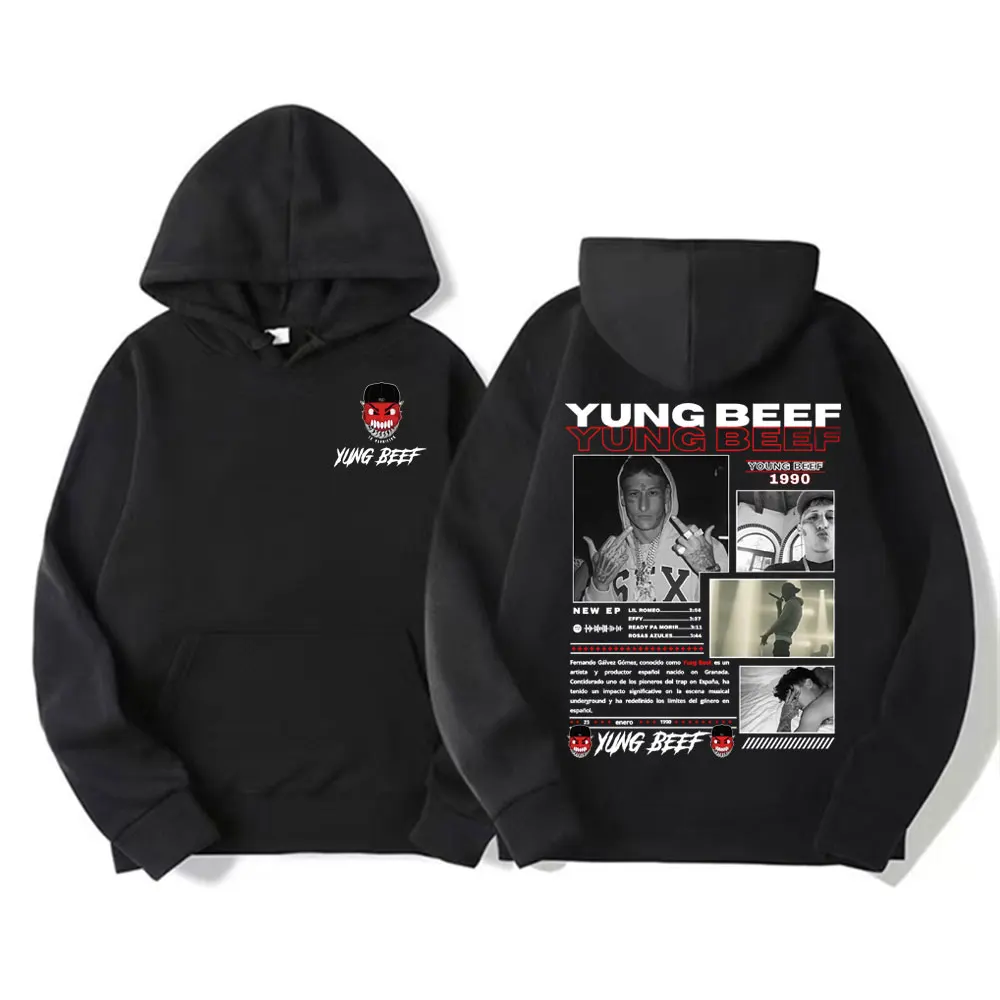 Rapper Yung Beef Album 2025 Tour Hoodies Men's Clothing Fleece Long Sleeve Pullovers Hoodie Fashion Hip Hop Oversized Sweatshirt