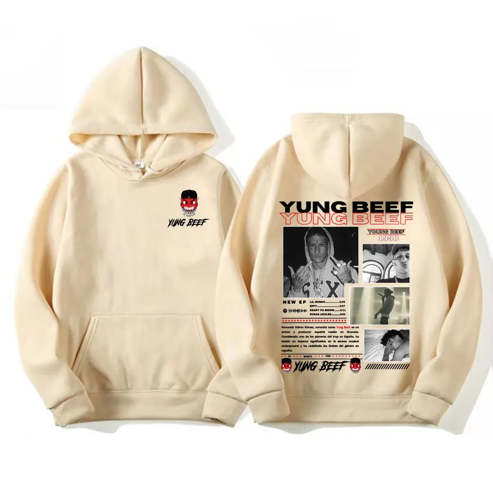Rapper Yung Beef Album 2025 Tour Hoodies Men's Clothing Fleece Long Sleeve Pullovers Hoodie Fashion Hip Hop Oversized Sweatshirt