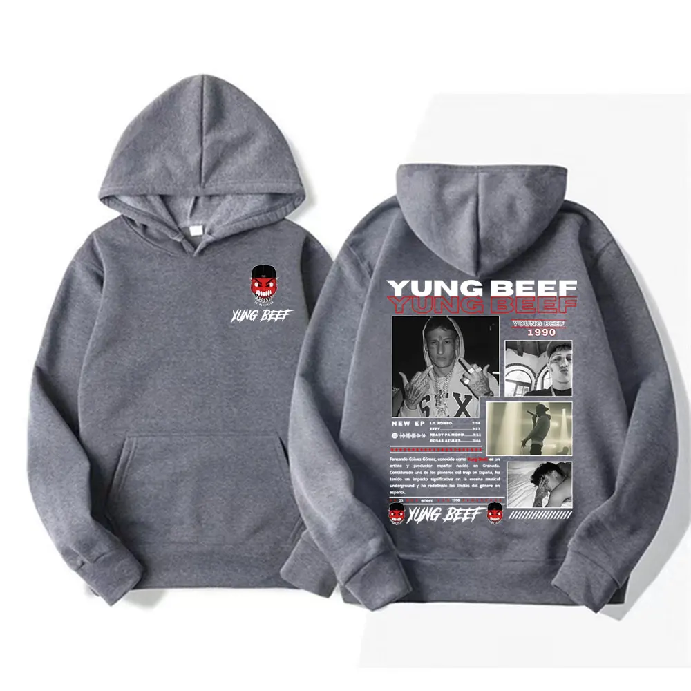 Rapper Yung Beef Album 2025 Tour Hoodies Men's Clothing Fleece Long Sleeve Pullovers Hoodie Fashion Hip Hop Oversized Sweatshirt