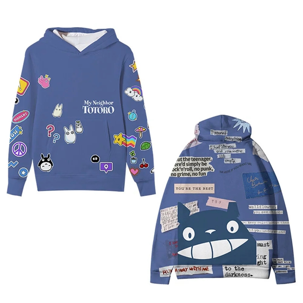 My Neighbor Totoro Hooded Sweater Sweatshirt Men's Women's Casual Hooded Pullover Harajuku Streetwear YK2 Tops
