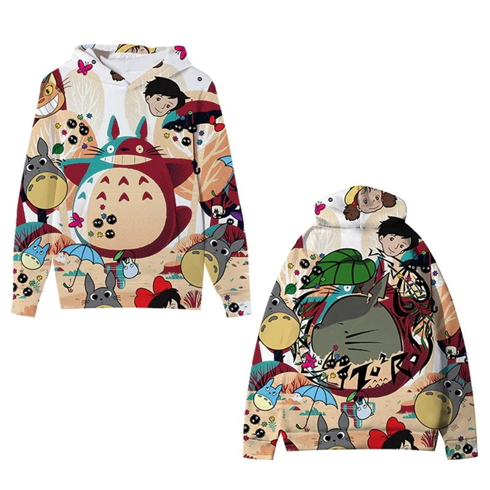 My Neighbor Totoro Hooded Sweater Sweatshirt Men's Women's Casual Hooded Pullover Harajuku Streetwear YK2 Tops