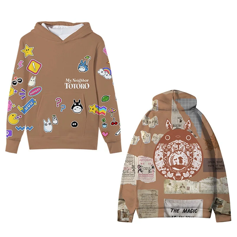My Neighbor Totoro Hooded Sweater Sweatshirt Men's Women's Casual Hooded Pullover Harajuku Streetwear YK2 Tops