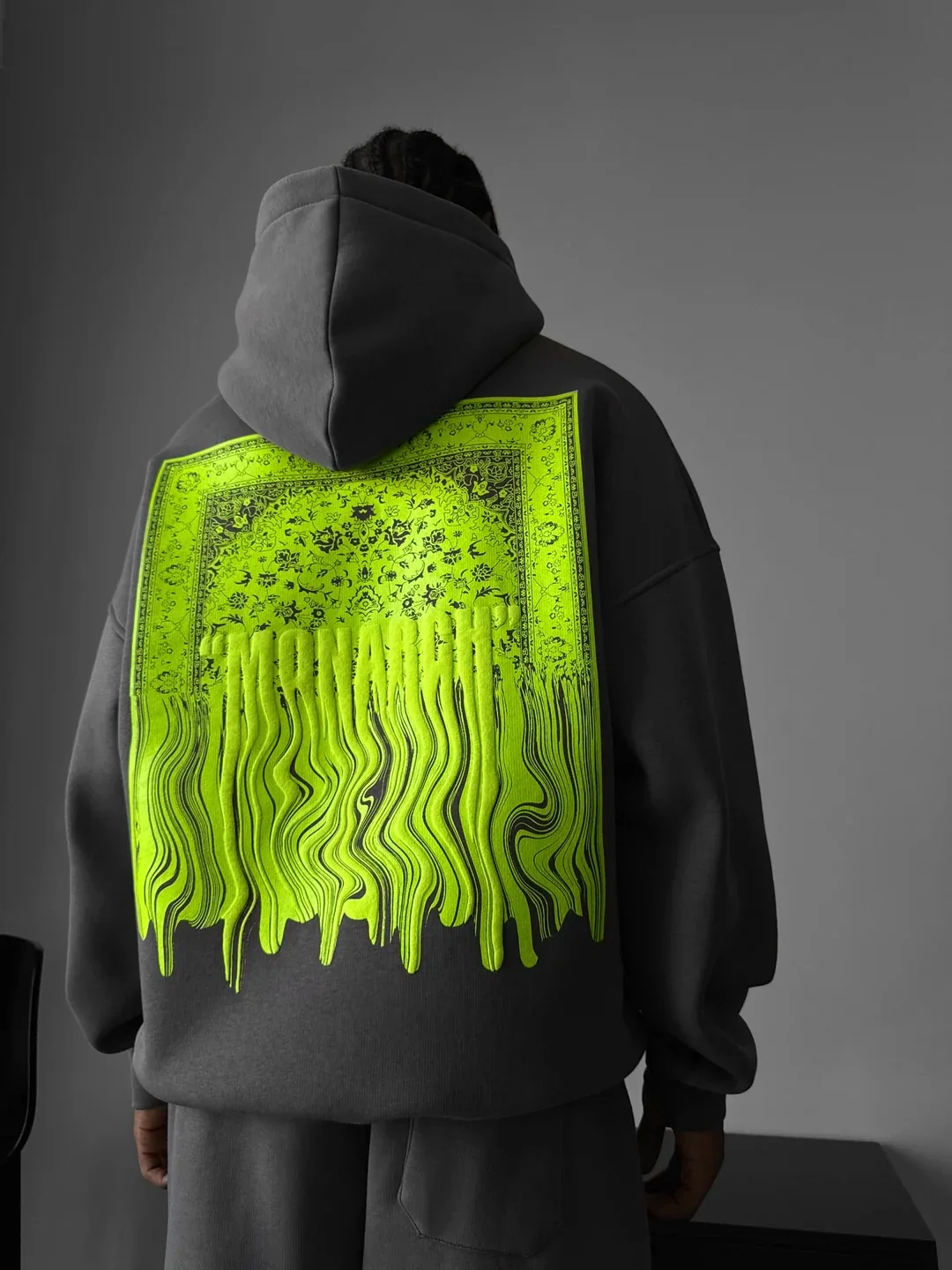 Hip Hop Green Foam Printing Hoodies Harajuku Oversized Mens Womens Hoodie Couples Y2k Streetwear Sweatshirt Men Clothing
