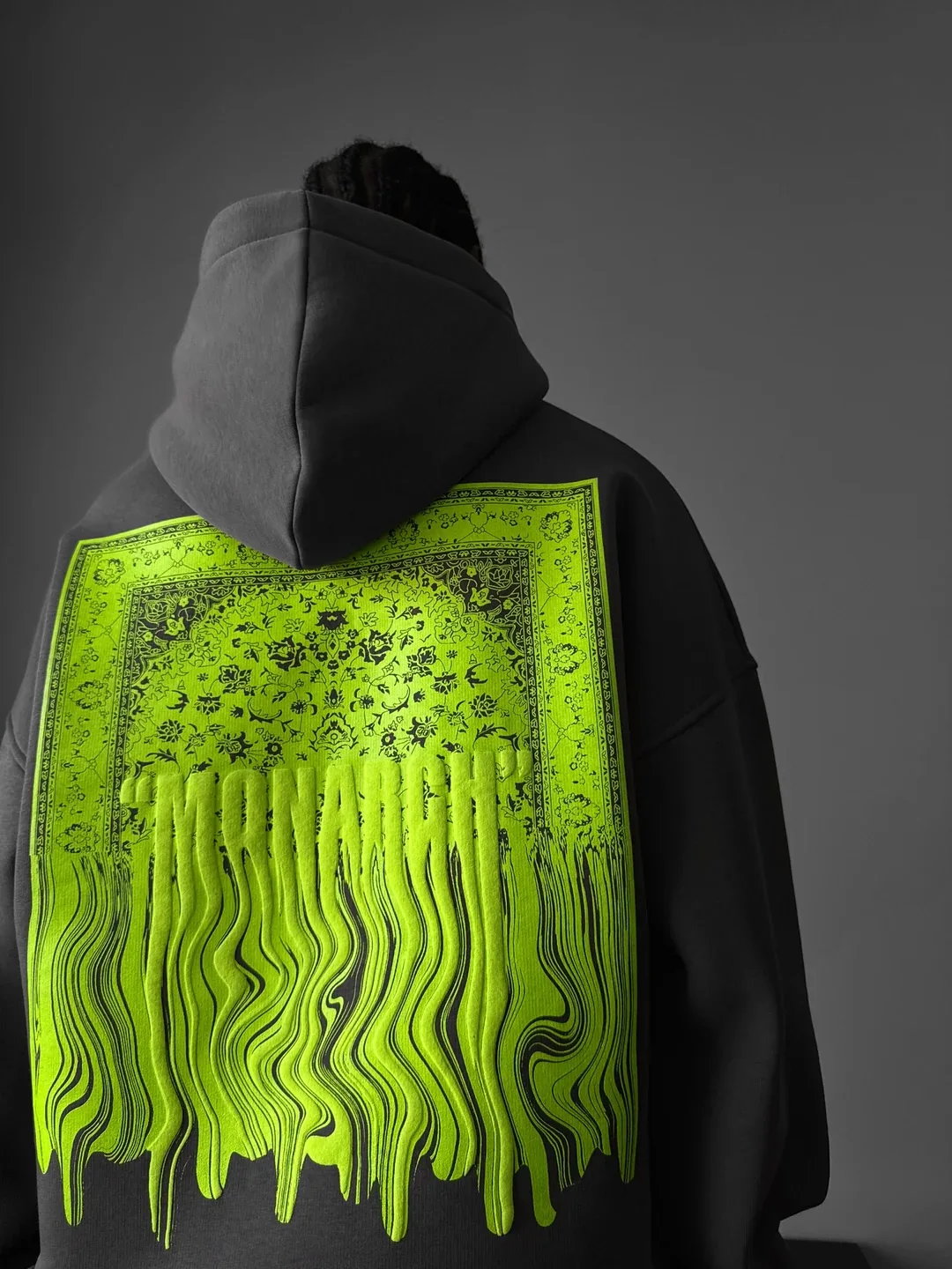 Hip Hop Green Foam Printing Hoodies Harajuku Oversized Mens Womens Hoodie Couples Y2k Streetwear Sweatshirt Men Clothing