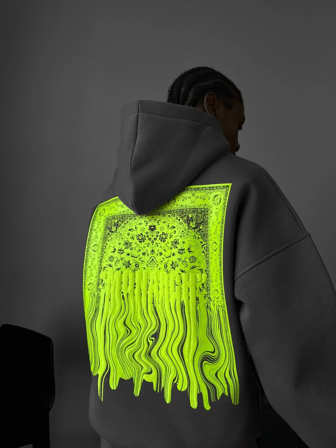 Hip Hop Green Foam Printing Hoodies Harajuku Oversized Mens Womens Hoodie Couples Y2k Streetwear Sweatshirt Men Clothing