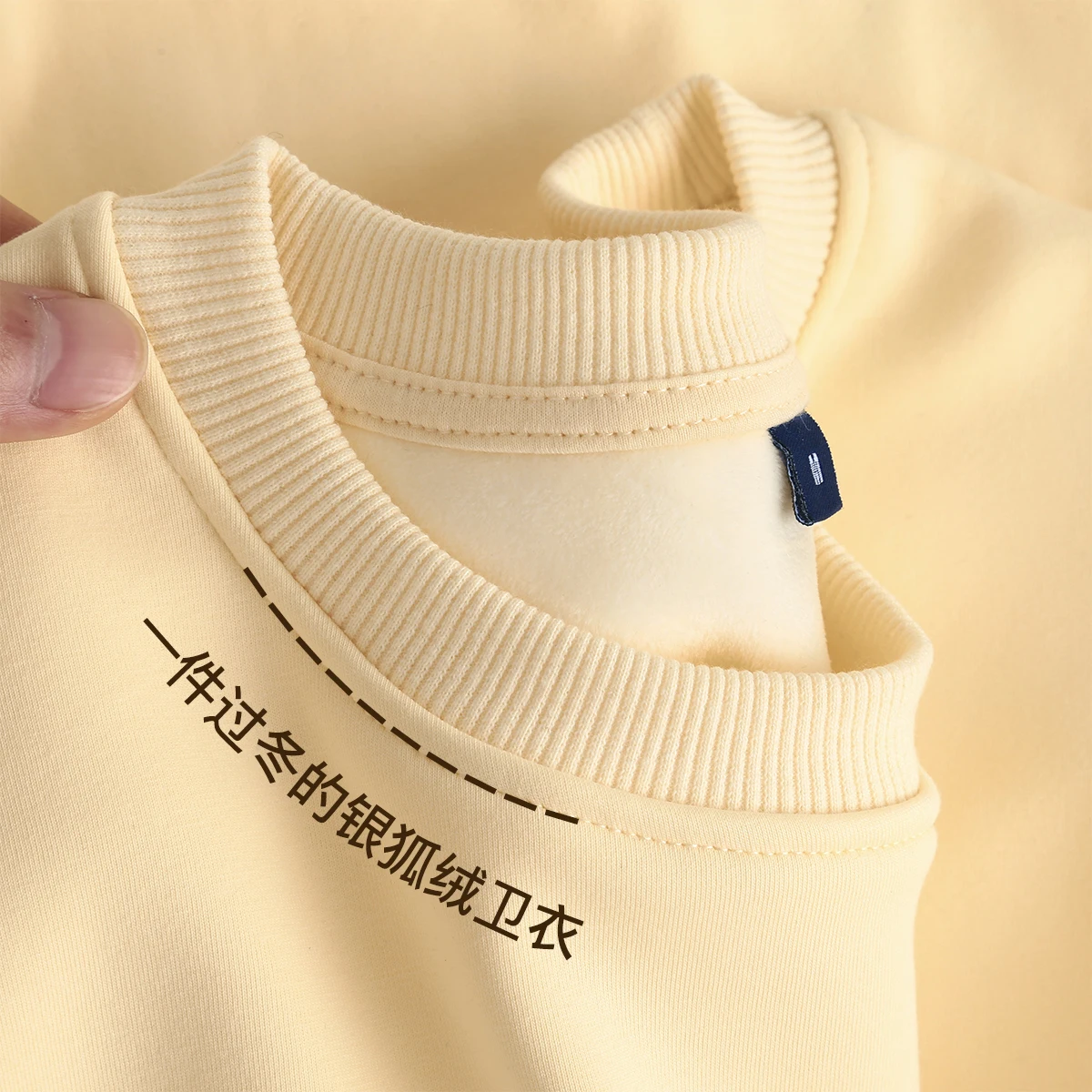 2026 Burgundy 500g Heavyweight Fleece-Lined Crew Neck Sweatshirt Unisex Autumn Winter Base Shirt Pullover Loose Top