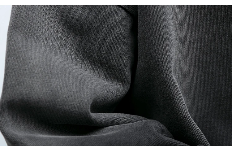 Mens Heavyweight Cotton Hoodie Oversized Streetwear Spring Autumn Garment Dyed Washed Ombre Pullover High Quality Sweatshirt