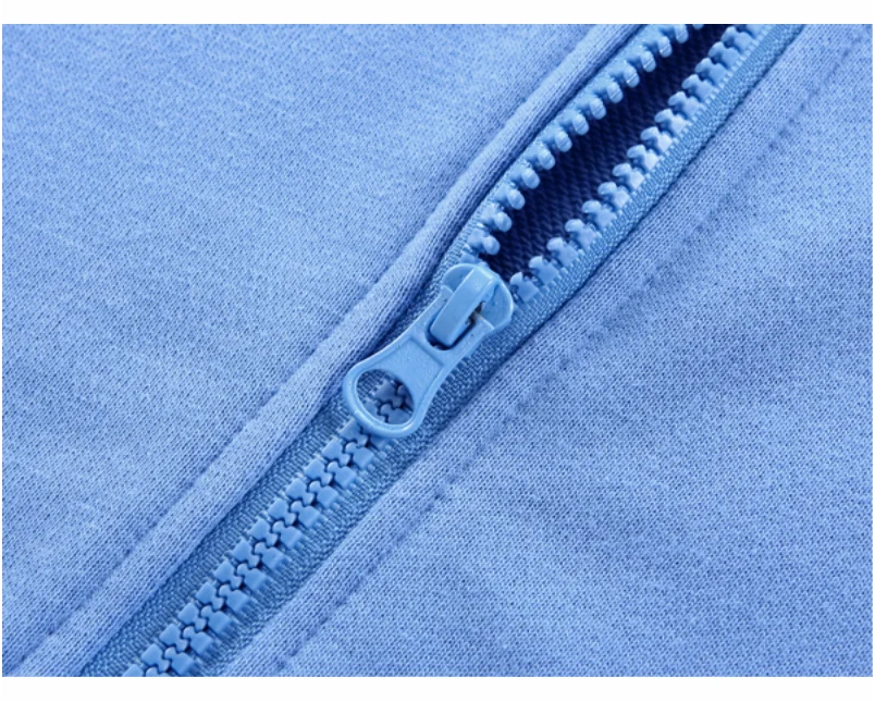 Fashion Zipper Hoodie Custom Design 100% Cotton Sweatshirt Embroidery Company Logo Thin Solid Color Hoodie Printing Text Pattern