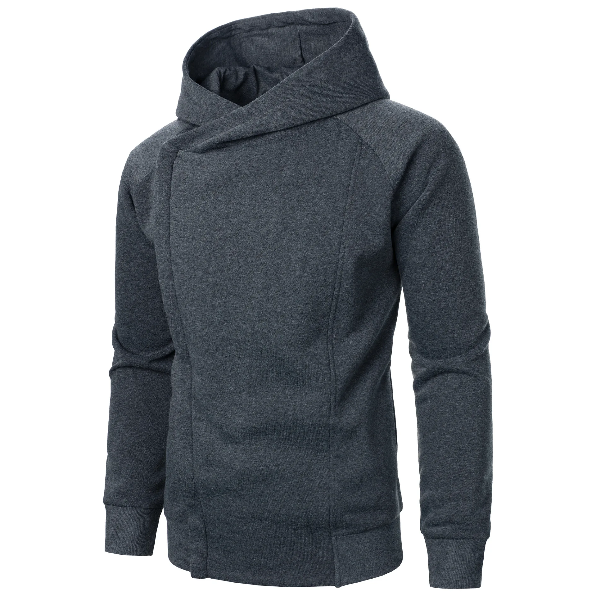 Spring Autumn Men's Fashion Side Hidden Zipper Hoodies Solid Hooded Casual Sweatshirts Male Slim Fit Sports Hoody Hoodie Outwear