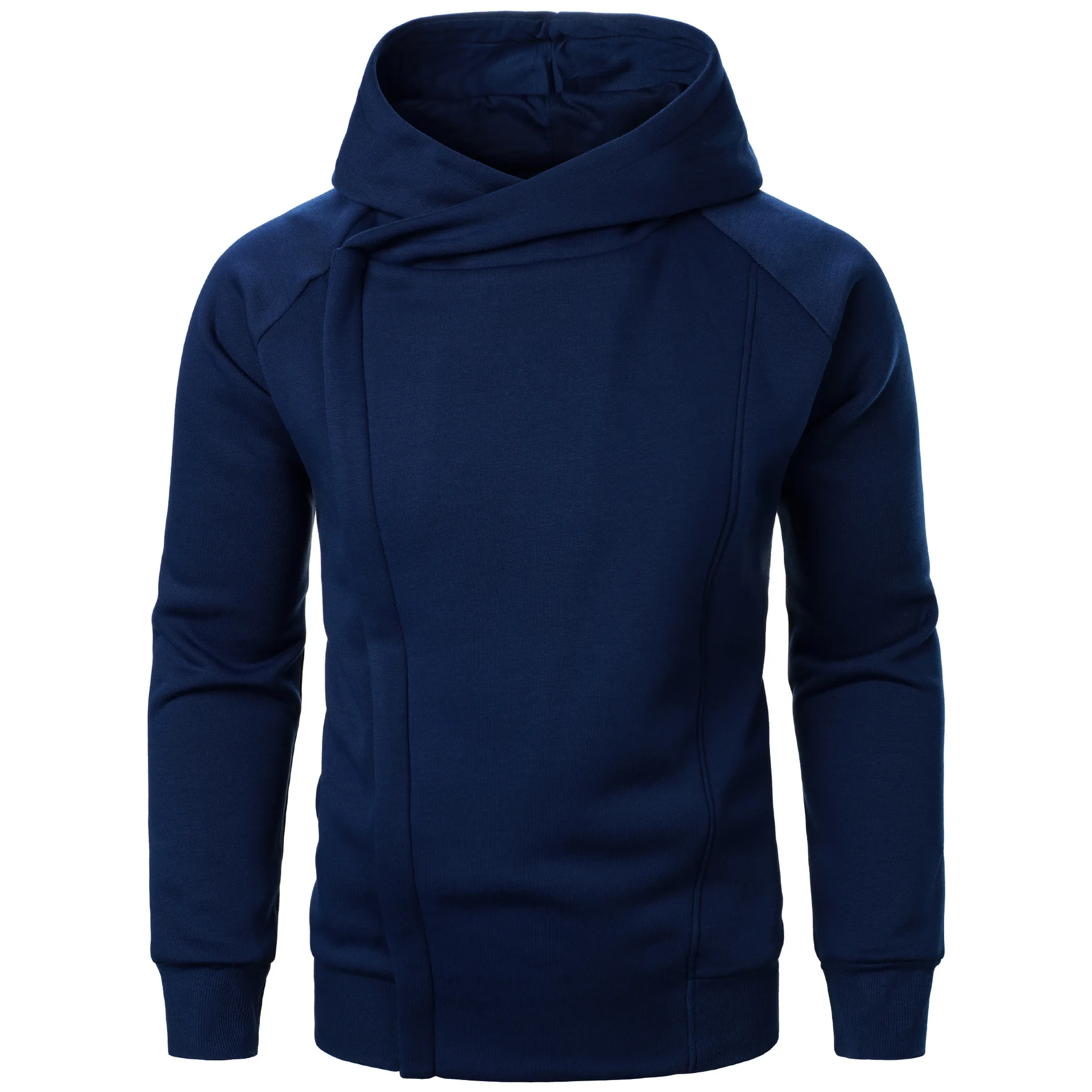Spring Autumn Men's Fashion Side Hidden Zipper Hoodies Solid Hooded Casual Sweatshirts Male Slim Fit Sports Hoody Hoodie Outwear