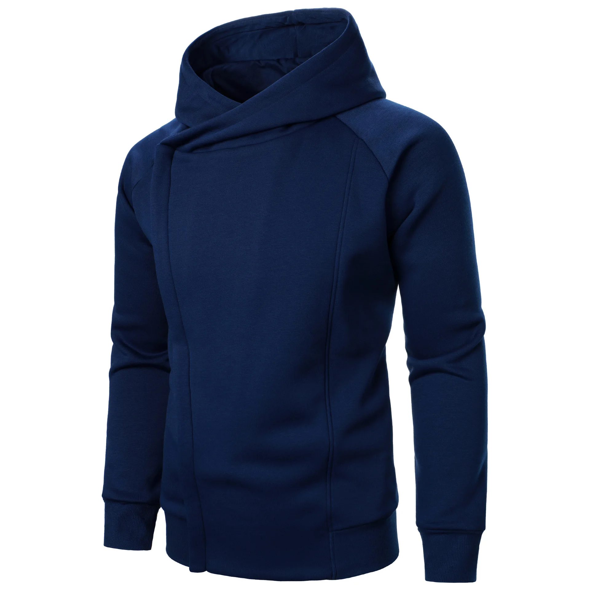 Spring Autumn Men's Fashion Side Hidden Zipper Hoodies Solid Hooded Casual Sweatshirts Male Slim Fit Sports Hoody Hoodie Outwear