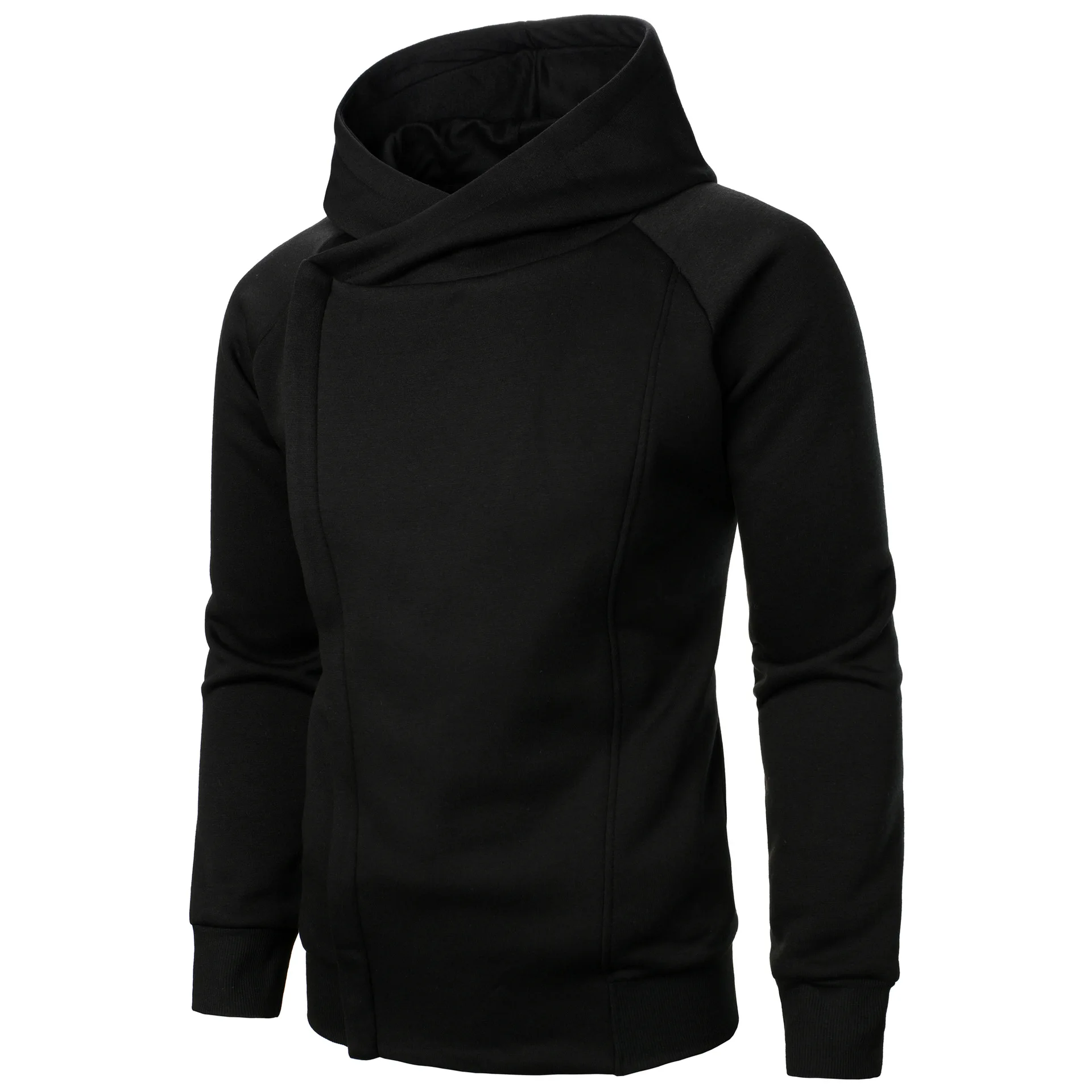 Spring Autumn Men's Fashion Side Hidden Zipper Hoodies Solid Hooded Casual Sweatshirts Male Slim Fit Sports Hoody Hoodie Outwear