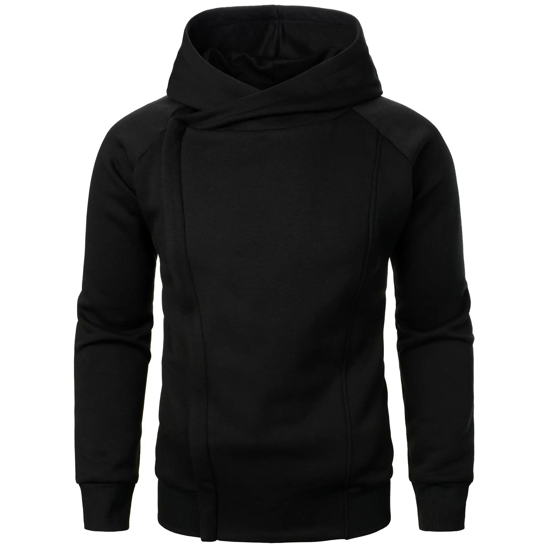 Spring Autumn Men's Fashion Side Hidden Zipper Hoodies Solid Hooded Casual Sweatshirts Male Slim Fit Sports Hoody Hoodie Outwear