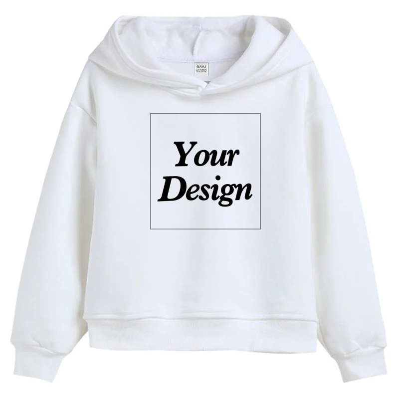 Premium Custom Kids Hoodie 100% Cotton Sweatshirts Print Your Design Text Picture Toddler Boy Girl Thick Fleece Clothing 400gsm