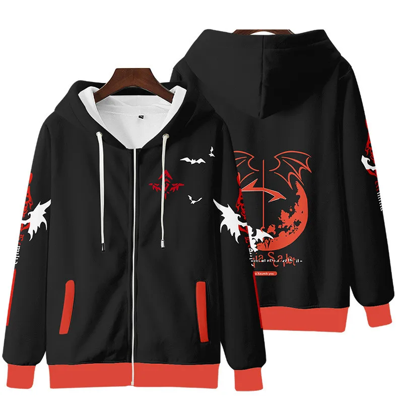Japanese Anime Touhou Project Zipper Sweatshirt Unisex Long Sleeve Women Men Hoodie Harajuku Streetwear Clothes Cosplay Costume