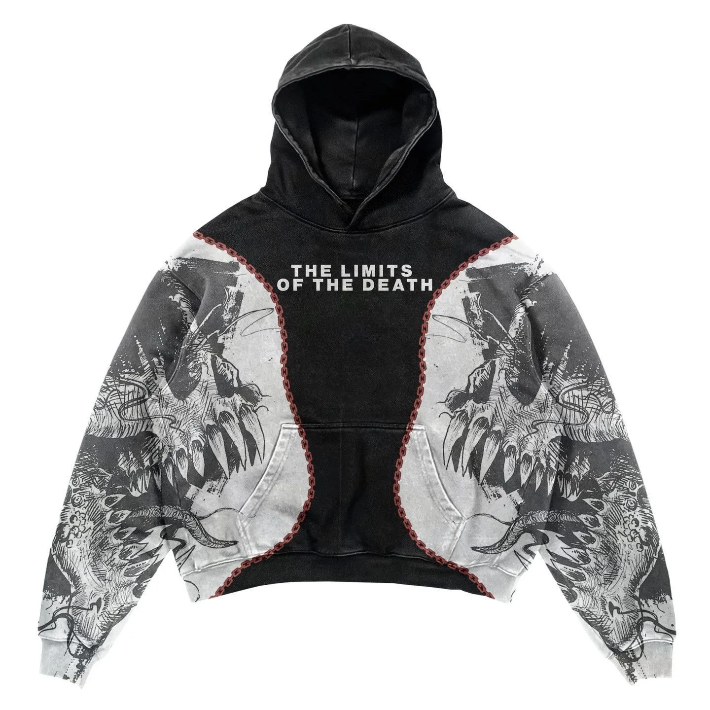 Autumn and Spring New Fashion Trend Print American Vintage Hoodie Men's Casual Loose Sports High Quality Plus Size Jacket M-6XL