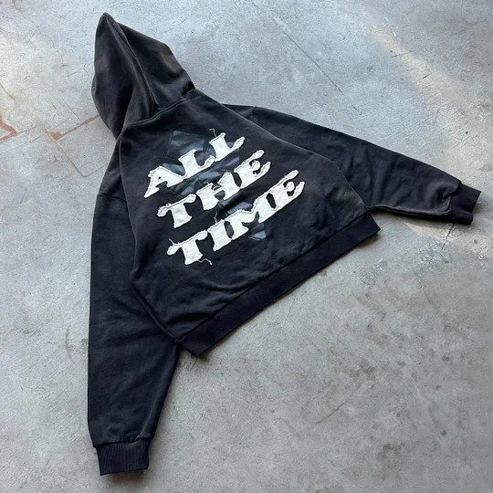 Y2K American New Trend Retro God is Good Casual Street Wear Zip-up Hoodie Men's and Women's Harajuku Hip-hop Gothic Street Wear