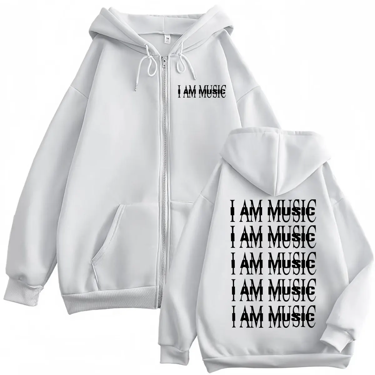 Rapper Playboi Carti I AM MUSIC Zipper Hoodie Men's Women Clothing Fashion Hip Hop Zip Up Sweatshirts Oversized Fleece Pullovers