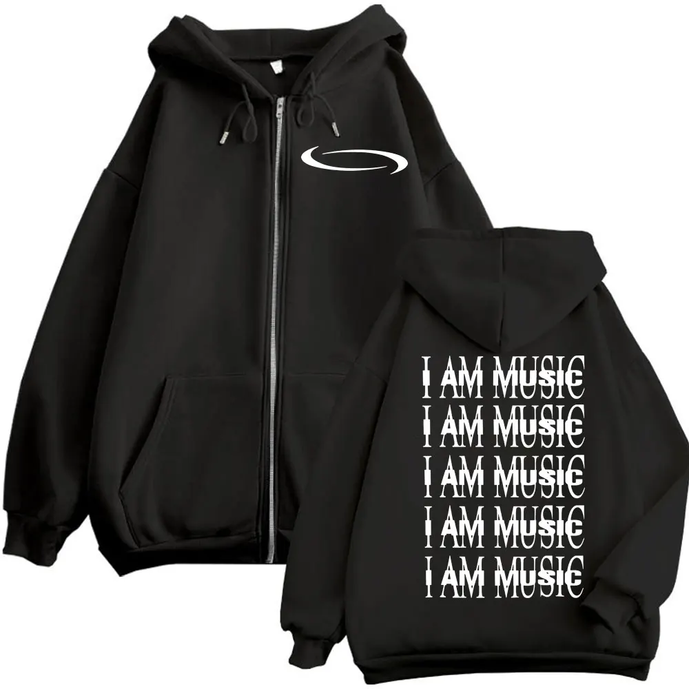 Rapper Playboi Carti I AM MUSIC Zipper Hoodie Men's Women Clothing Fashion Hip Hop Zip Up Sweatshirts Oversized Fleece Pullovers