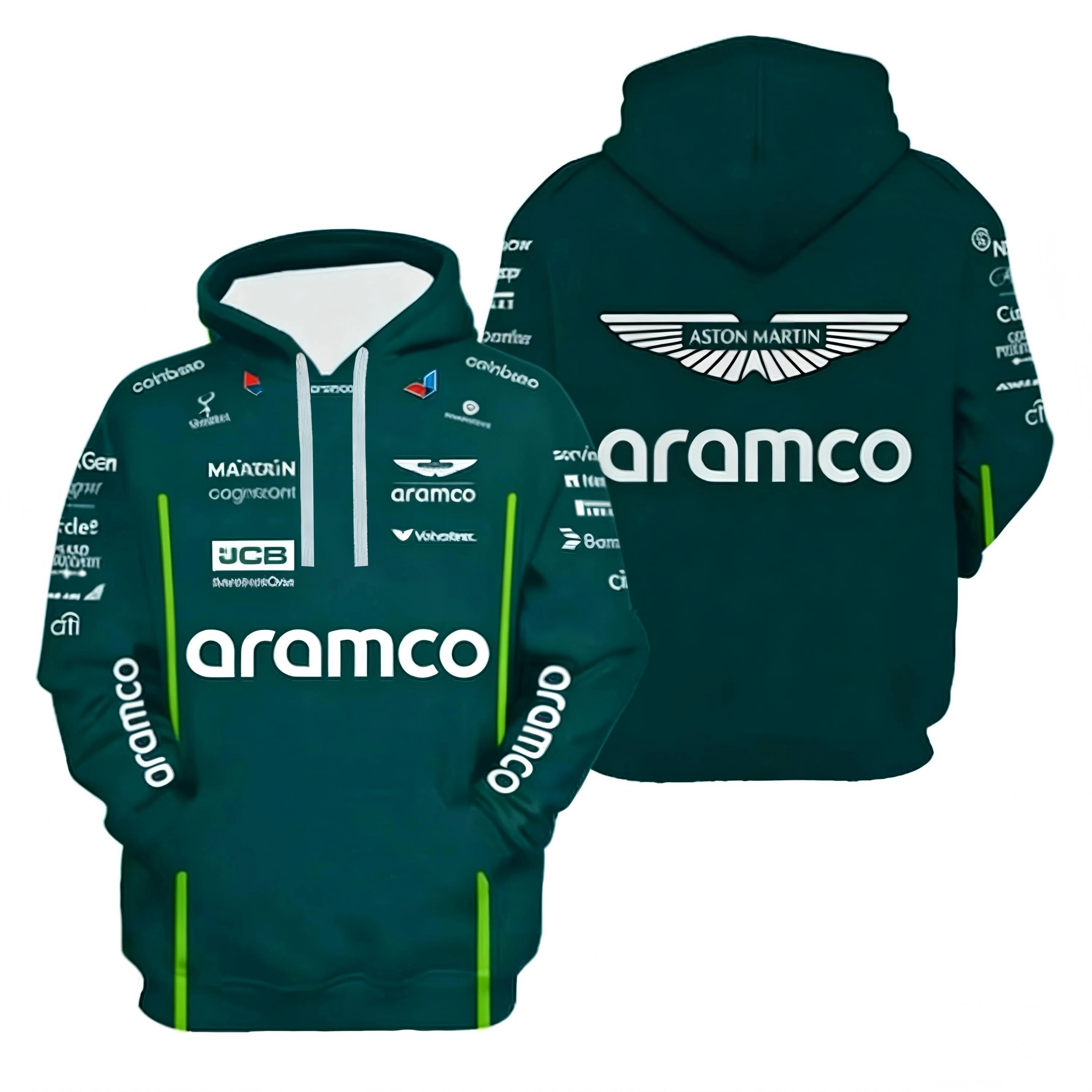 Unisex Aston Martin F1 Merch Hoodie Soft Breathable Street Racing Style Daily Wear Comfortable Fit Hooded Sweatshirt