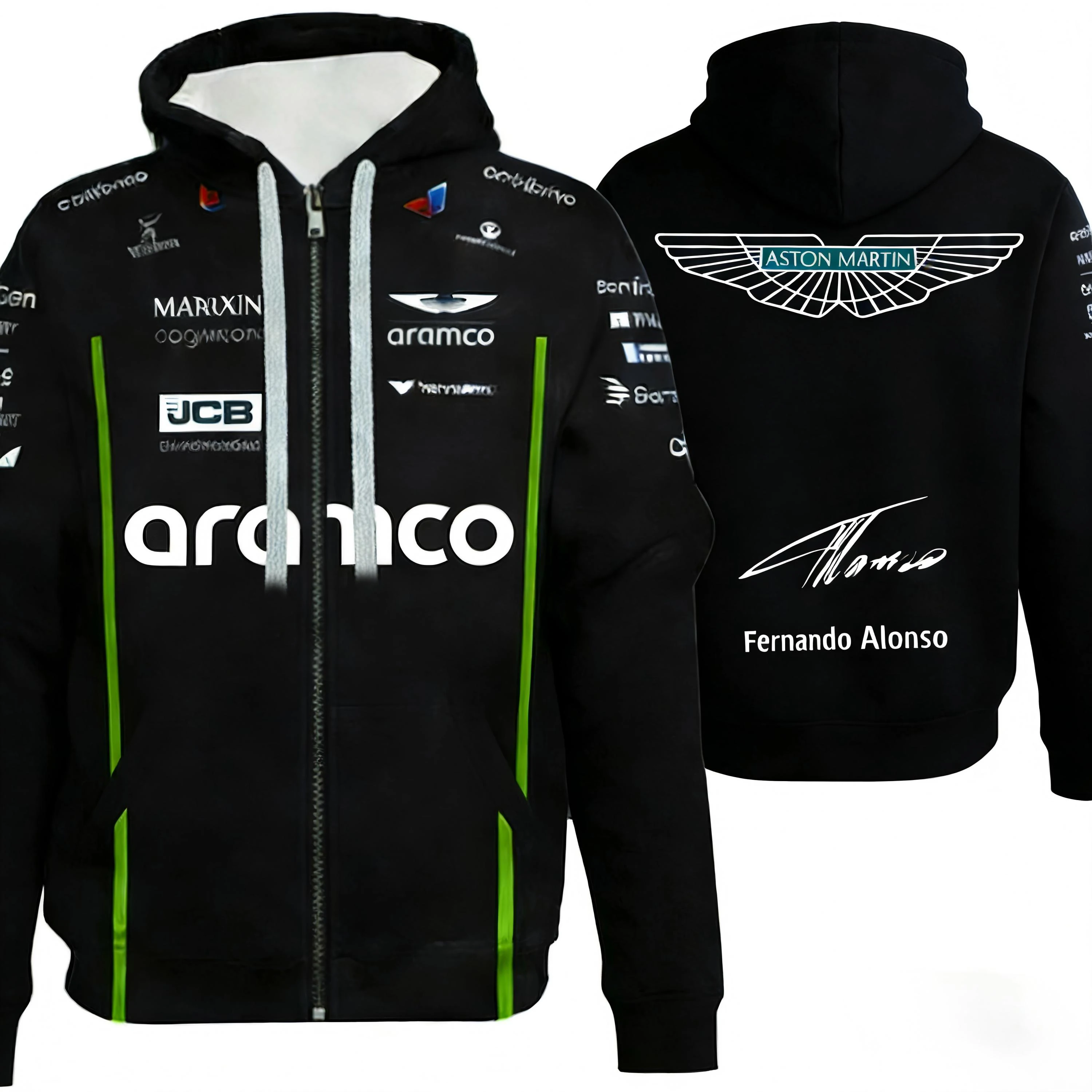 Unisex Aston Martin F1 Merch Hoodie Soft Breathable Street Racing Style Daily Wear Comfortable Fit Hooded Sweatshirt