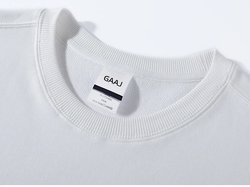 GAAJ 100% Cotton Sweatshirt Men Women,Brand Solid Streetwear,Autum Winter Long Sleeve Pullover,Quality Unisex Clothing,320Gsm
