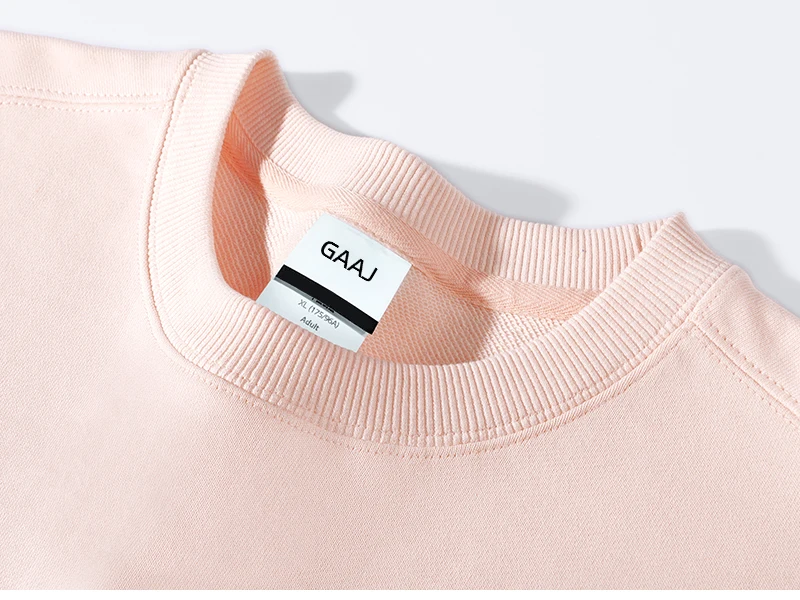 GAAJ 100% Cotton Sweatshirt Men Women,Brand Solid Streetwear,Autum Winter Long Sleeve Pullover,Quality Unisex Clothing,320Gsm