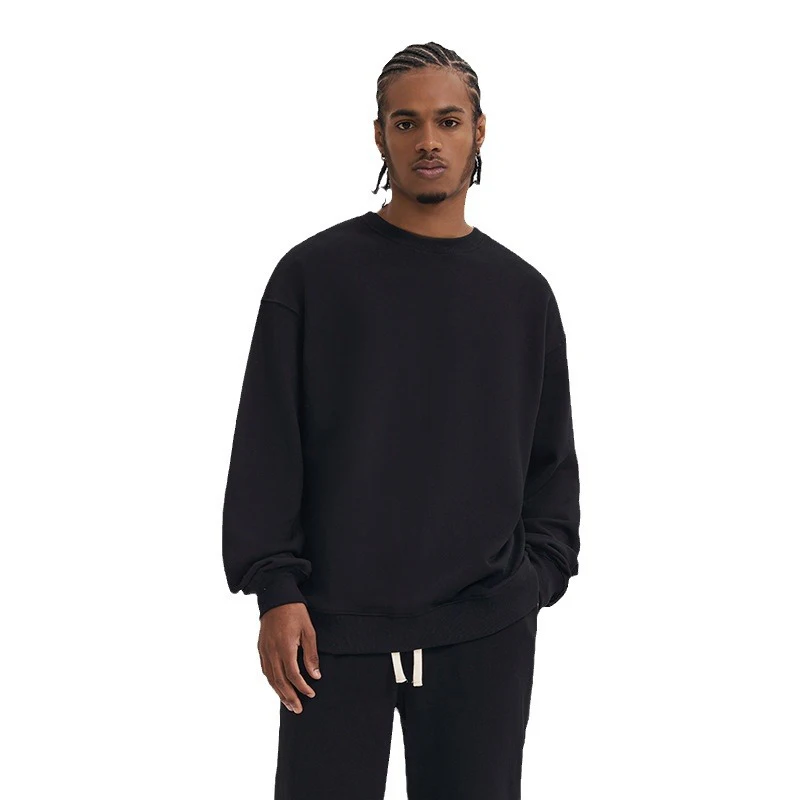 GAAJ 100% Cotton Sweatshirt Men Women,Brand Solid Streetwear,Autum Winter Long Sleeve Pullover,Quality Unisex Clothing,320Gsm