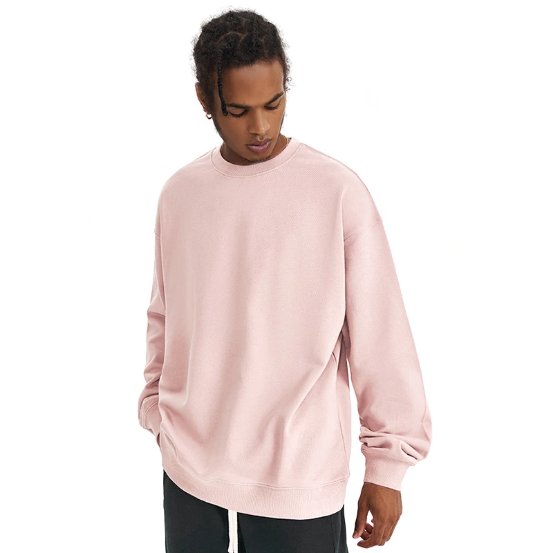 GAAJ 100% Cotton Sweatshirt Men Women,Brand Solid Streetwear,Autum Winter Long Sleeve Pullover,Quality Unisex Clothing,320Gsm