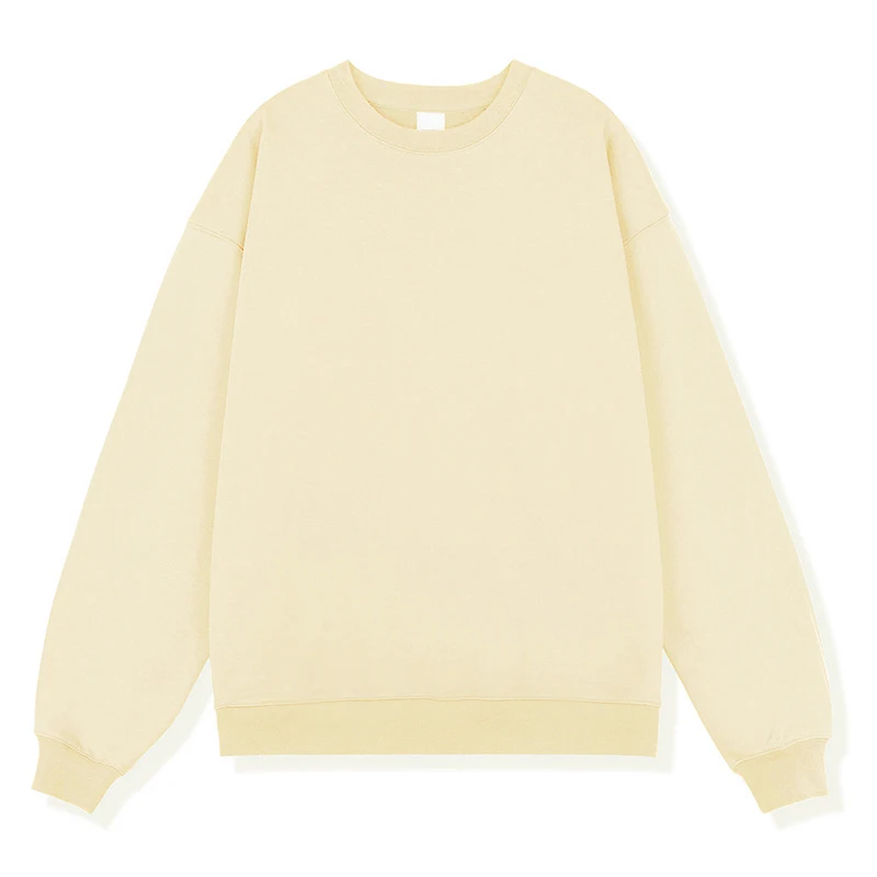 GAAJ 100% Cotton Sweatshirt Men Women,Brand Solid Streetwear,Autum Winter Long Sleeve Pullover,Quality Unisex Clothing,320Gsm