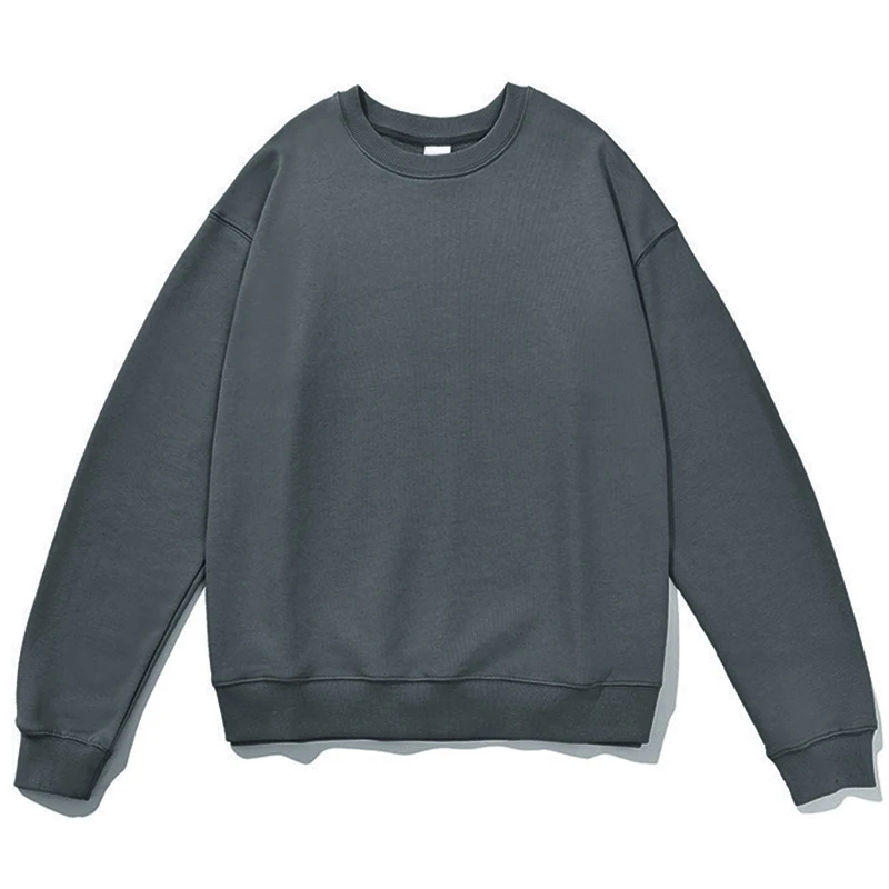 GAAJ 100% Cotton Sweatshirt Men Women,Brand Solid Streetwear,Autum Winter Long Sleeve Pullover,Quality Unisex Clothing,320Gsm