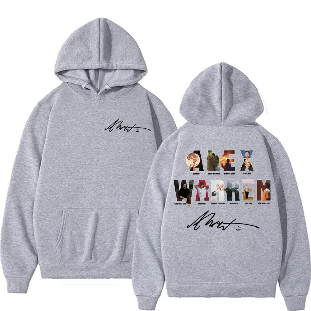 Alex Warren Album Song Titles Music Merch Hoodies Men Women Fashion Retro Long Sleeve Pullovers Winter Casual Fleece Sweatshirts