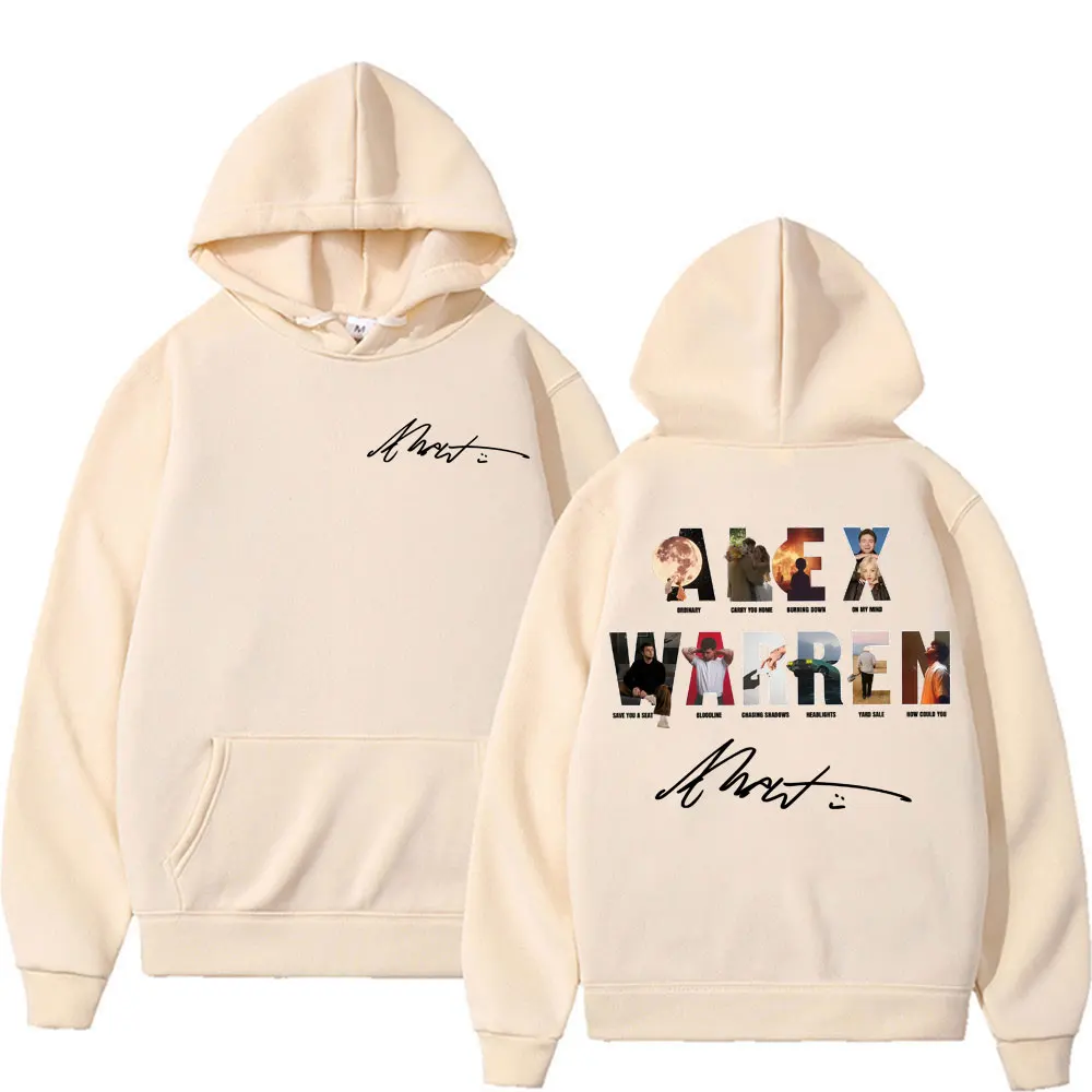 Alex Warren Album Song Titles Music Merch Hoodies Men Women Fashion Retro Long Sleeve Pullovers Winter Casual Fleece Sweatshirts