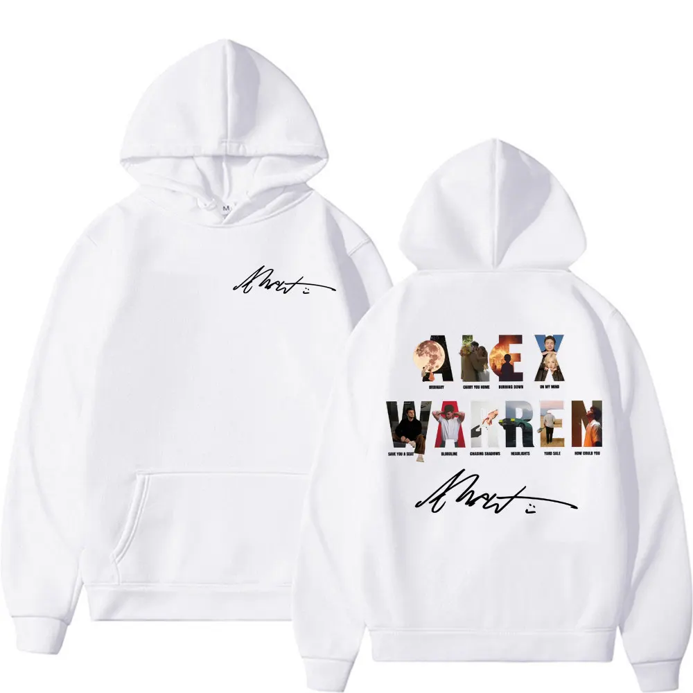 Alex Warren Album Song Titles Music Merch Hoodies Men Women Fashion Retro Long Sleeve Pullovers Winter Casual Fleece Sweatshirts