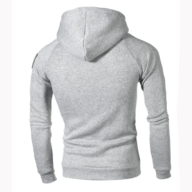 Men Hoodies Sweatshirts Fashion Zipper Long Sleeve Hooded Hoodie Mens Casual Hoody Outwear Hip Hop Streetwear Solid Hoodie Men