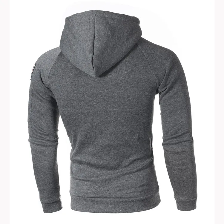 Men Hoodies Sweatshirts Fashion Zipper Long Sleeve Hooded Hoodie Mens Casual Hoody Outwear Hip Hop Streetwear Solid Hoodie Men