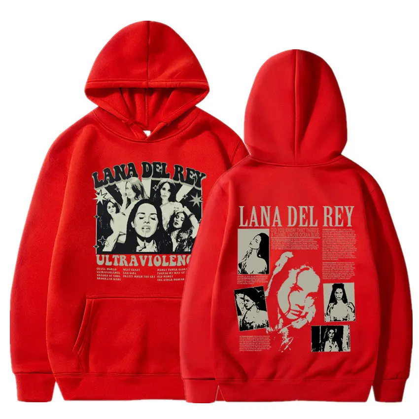 Singer Lana Del Rey Hoodies Ultraviolence Music Album Hoodie Men Women's Aesthetic Fashion Oversized Sweatshirt Men's Streetwear