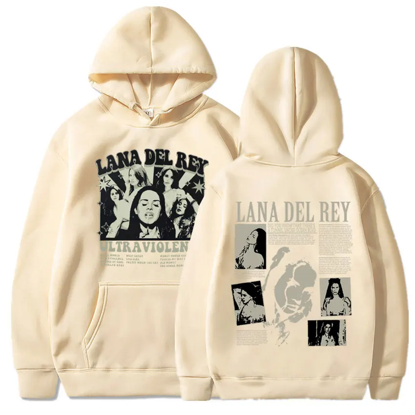 Singer Lana Del Rey Hoodies Ultraviolence Music Album Hoodie Men Women's Aesthetic Fashion Oversized Sweatshirt Men's Streetwear