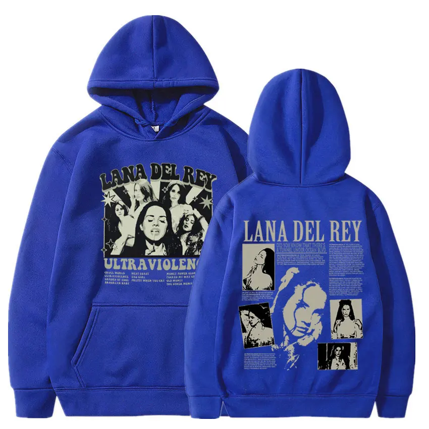 Singer Lana Del Rey Hoodies Ultraviolence Music Album Hoodie Men Women's Aesthetic Fashion Oversized Sweatshirt Men's Streetwear